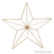Artikelbild des Artikels “Metallstern mit 5 Zacken, Matt Champagne, 30 x 28 cm “