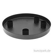 Artikelbild des Artikels “Metalltablett mit 4 magnetischen Kerzenhaltern, Schwarz Matt “