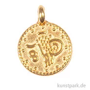 Artikelbild des Artikels “Mini-Anhänger Metall - goldene Münze, 6 Stück “