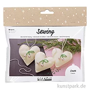 Artikelbild des Artikels “Mini Bastelset - Herz Anhänger Nähen, Creme “
