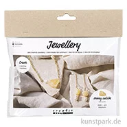 Artikelbild des Artikels “Mini Bastelset Schmuck, Halskette + Ohrringe mit Honigcalcit “