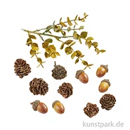 Artikelbild des Artikels “Mini Herbst Deko Set, Eicheln + Zapfen, 2,5-10 cm, 13-teilig “