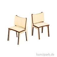 Artikelbild des Artikels “Mini Holzstühle, Natur, 2,2 x 2,5 x 4 cm, 2 Stück “