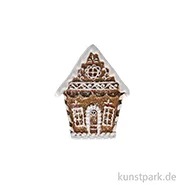 Artikelbild des Artikels “Mini-Lebkuchenhaus, Keramik, Braun-Weiß, 5,5 x 2,8 x 7 cm “