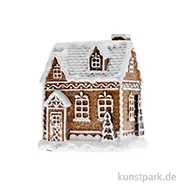 Artikelbild des Artikels “Mini-Lebkuchenhaus, Keramik, Braun-Weiß, 8,1 x 6 x 10,3 cm “