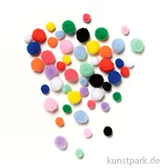 Artikelbild des Artikels “Mini-Pompons, 50 Stück - farbig sortiert “