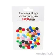 Artikelbild des Artikels “Mini Pompons, bunt, 10 mm, 50 Stück “