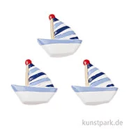 Artikelbild des Artikels “Mini Segelschiff - gestreift, 2,5 cm, 3 Stück “