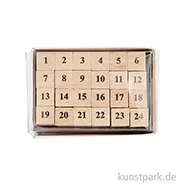 Artikelbild des Artikels “Mini Stempelset - Zahlen 1-24 mit 24 Holzstempeln “