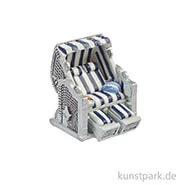 Artikelbild des Artikels “Mini Strandkorb - Blau-Weiß, 6,5x6,5x5 cm “