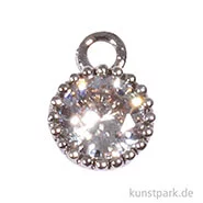 Artikelbild des Artikels “Mini-Strassanhänger mit silbernem Metall - Rund, 2 Stück “