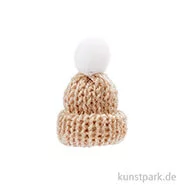 Artikelbild des Artikels “Mini Strick-Mützen, Beige, 4,5 cm, 2 Stück “
