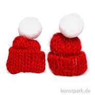 Artikelbild des Artikels “Mini Strick-Mützen, Rot, 4,5 cm, 2 Stück “