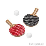 Artikelbild des Artikels “Mini Tischtennisschläger mit 2 Bällen, Rot / Schwarz, 2 x 0,2 x 3,2 cm “