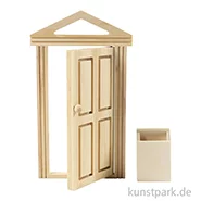 Artikelbild des Artikels “Mini Tür mit Gesims und Briefkasten, 10,5 x 18 cm “