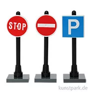 Artikelbild des Artikels “Mini Verkehrsschilder Set I, 1,5 - 5,5 cm, 3 Stück “