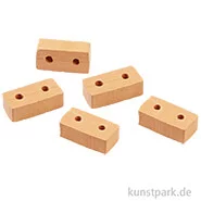 Artikelbild des Artikels “Mini Ziegelsteine mit Loch, Rot, 2,5 x 1,3 x 0,9 cm, 5 Stück “