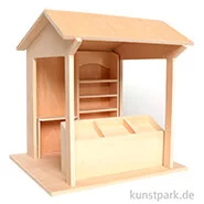 Artikelbild des Artikels “Miniatur Bausatz Marktstand, Natur Holz, 15 x 16,5 x 19 cm “