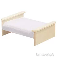 Artikelbild des Artikels “Miniatur Bett, Holz, Natur, 9 x 7 x 3,5 cm “