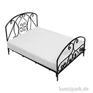 Artikelbild des Artikels “Miniatur Bett, Schwarz, Metall, 17,5 x 11 x 12 cm “