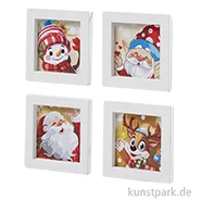 Artikelbild des Artikels “Miniatur Bilder, Weihnachtsmotive, 4er Set, 3 x 3 cm “