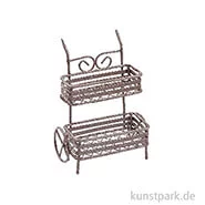 Artikelbild des Artikels “Miniatur Blumenbank, Braun, Metall, 8 cm “