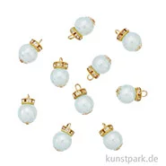 Artikelbild des Artikels “Miniatur Christbaumkugeln, Eisblau, ca. 1 cm, 10 Stück “