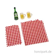 Artikelbild des Artikels “Miniatur Deko Set, Picknick, Decken + Bier, 5-teilig “