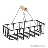 Artikelbild des Artikels “Miniatur Drahtkorb, Schwarz, 4,5 x 2,7 x 3,4 cm “