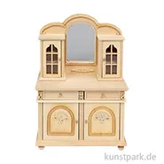 Artikelbild des Artikels “Miniatur Esszimmerschrank mit Spiegel, Naturholz, 10 x 4,5 x 15 cm “