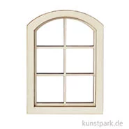 Artikelbild des Artikels “Miniatur Fenster mit Bogen, Holz, 7,5 x 10 cm “