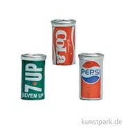 Artikelbild des Artikels “Miniatur Getränkedosen 2,3 cm, 3 Stück sortiert “