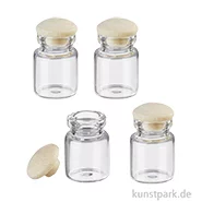 Artikelbild des Artikels “Miniatur Glasflaschen, 2,2 x 1,3 cm, 4 Stück “