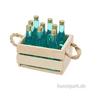 Artikelbild des Artikels “Miniatur Holzkiste mit Flaschen, ca. 4 cm “