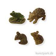 Artikelbild des Artikels “Miniatur Igel und Frösche, 1,6 cm, 4 Stück sortiert “