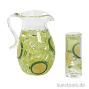 Artikelbild des Artikels “Miniatur Krug + Glas mit Zitronenlimonade, 2-teilig, 1,5 - 2,5 cm “