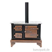 Artikelbild des Artikels “Miniatur Küchenherd, Metall Schwarz, 9,5 x 5,7 x 14 cm “