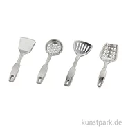 Artikelbild des Artikels “Miniatur Küchenzubehör, Silber, 4-teilig, 3 cm “