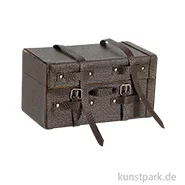 Artikelbild des Artikels “Miniatur Lederkoffer, Dunkelbraun, 3 x 3 x 5,6 cm “