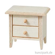 Artikelbild des Artikels “Miniatur Nachtkästchen, Holz, Natur, 4,6 x 3,2 x 4,9 cm “