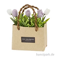 Artikelbild des Artikels “Miniatur Papiertasche mit Blumen, 4,2 x 1,8 x 5,6 cm “