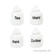 Artikelbild des Artikels “Miniatur Porzellan-Vorratsdosen, Weiß, 1,2-1,8 cm, 4 Stück “