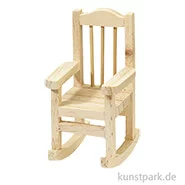 Artikelbild des Artikels “Miniatur Schaukelstuhl, Holz, 5,5 x 5,5 x 10 cm “