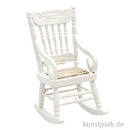Artikelbild des Artikels “Miniatur Schaukelstuhl, Weiß, 5 x 6,7 x 10,2 cm “