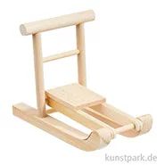 Artikelbild des Artikels “Miniatur Schlitten, Holz, Natur, 8 x 5 x 6,6 cm “