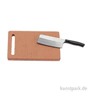 Artikelbild des Artikels “Miniatur Schneidbrett mit Messer, 3,8 cm “