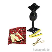 Artikelbild des Artikels “Miniatur Schneiderpuppe mit Nähzubehör, 2 x 2 x 8 cm “