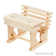 Artikelbild des Artikels “Miniatur Schulbank, Holz, Natur, 7 x 5,8 x 6 cm “