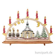 Artikelbild des Artikels “Miniatur Schwibbogen mit Kirche, Holz, 5 x 3,5 cm “
