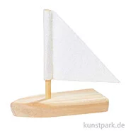 Artikelbild des Artikels “Miniatur Segelboot, Holz, Natur, ca. 5 cm “